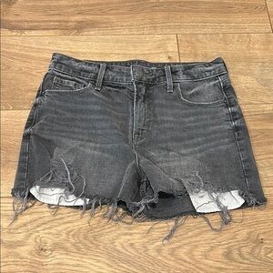 Old Navy Charcoal Distressed Jean Shorts